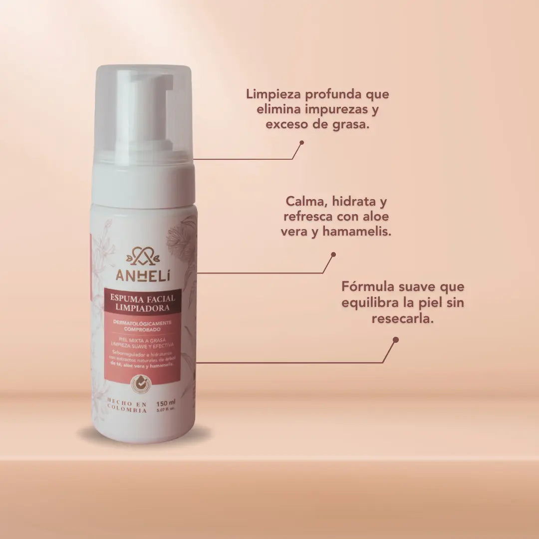 Espuma Facial Limpiadora ANHELI