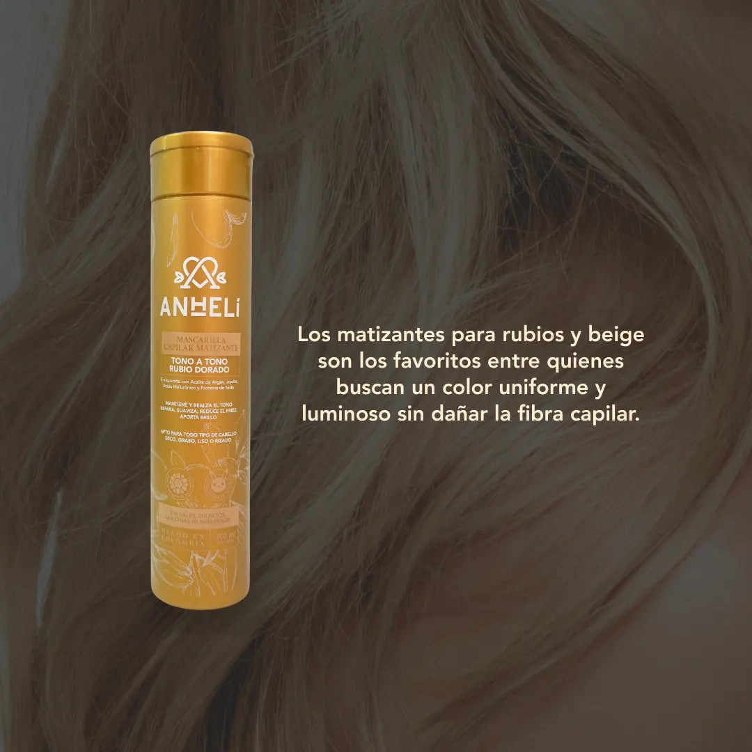Mascarilla Capilar Matizante Rubio Dorado ANHELI