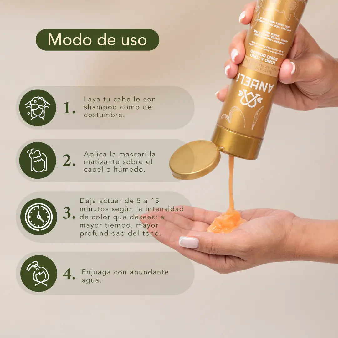 Mascarilla Capilar Matizante Rubio Dorado ANHELI