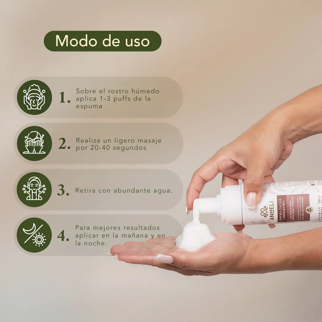 Espuma Facial Limpiadora ANHELI